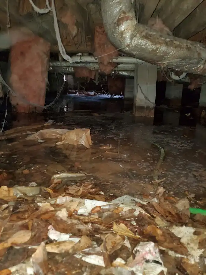 Crawl space flood assessment for Commercial Water Damage Restoration in Oswego